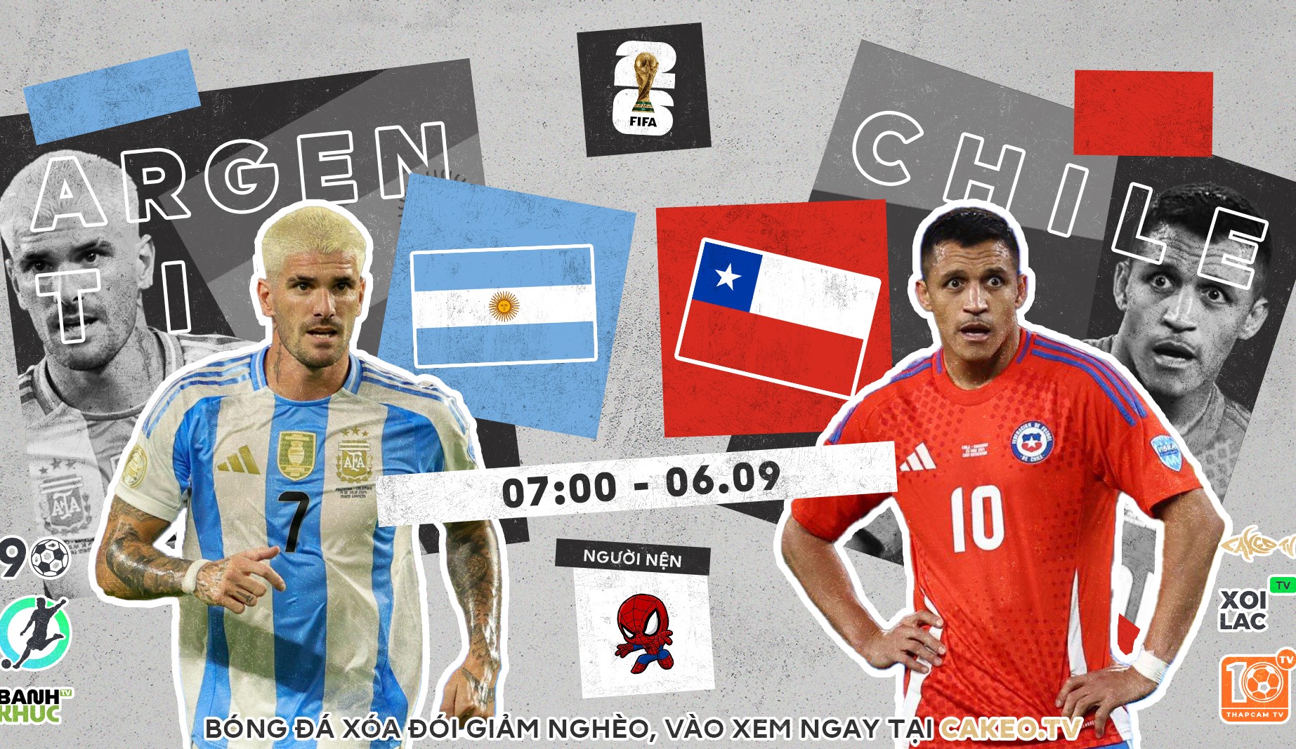 Highlights Argentina Vs Chile | BLV Người Nện | 6.9.24