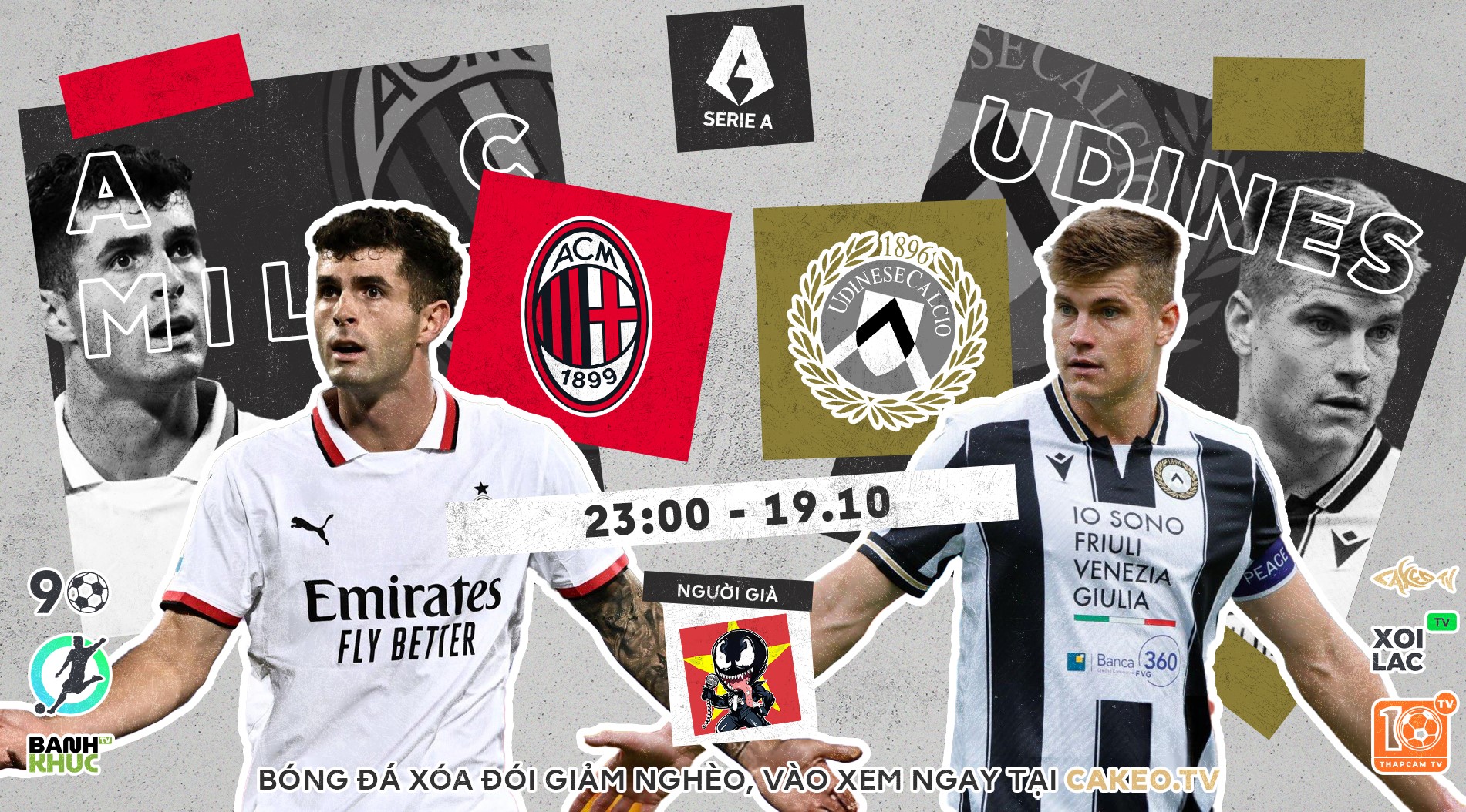 HighlightsAC Milan vs Udinese | BLV Người Già | 19.10.24