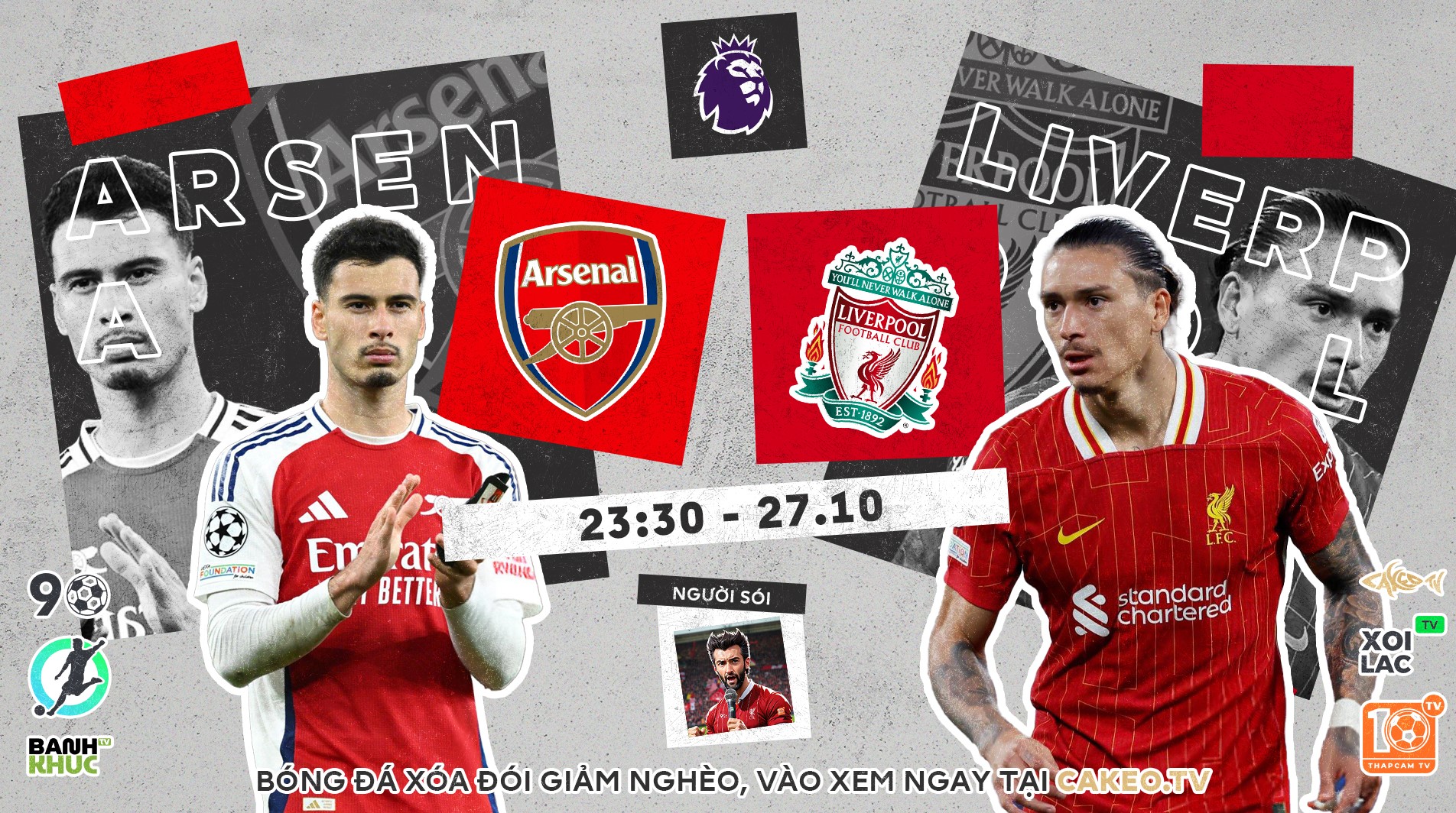 Full Arsenal vs Liverpool | BLV Người Sói | 27.10.24