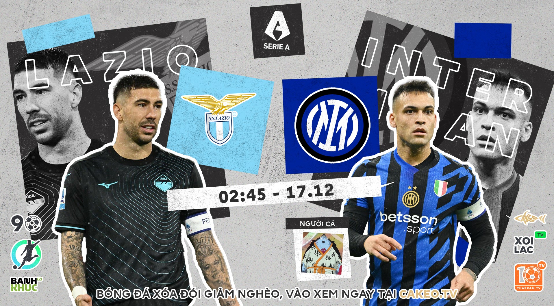 Full Lazio vs Inter Milan | BLV Người Cá | 17.12.24