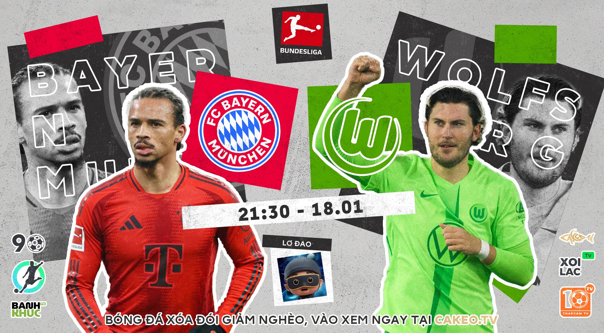 Full Bayern Munich vs VfL Wolfsburg | BLV Lơ Đao | 19.1.25