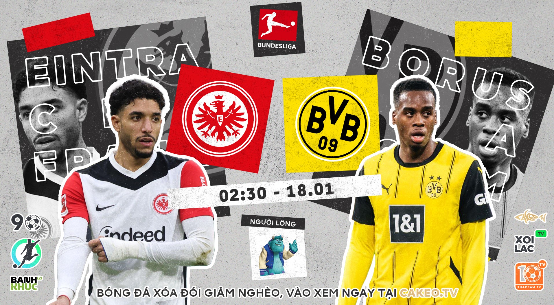 Highlights Eintracht Frankfurt và Borussia Dortmund | BLV Người Lông | 18.1.25