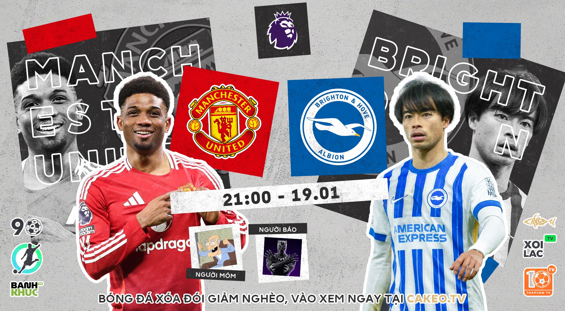 Highlights Manchester United vs Brighton Hove Albion | BLV Người Báo & BLV Người Móm | 19.1.25