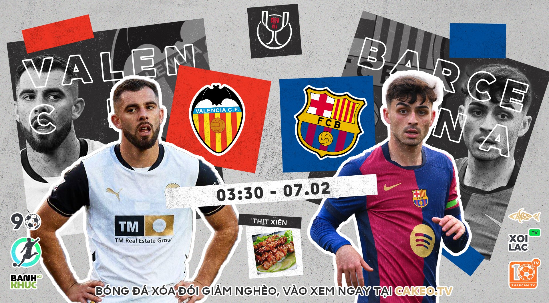 Full Valencia vs FC Barcelona | BLV Thịt Xiên | 7.2.2025