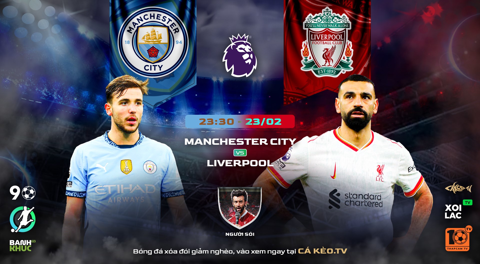 Fullmatch Manchester City vs Liverpool | BLV Người Sói | 24.02.25