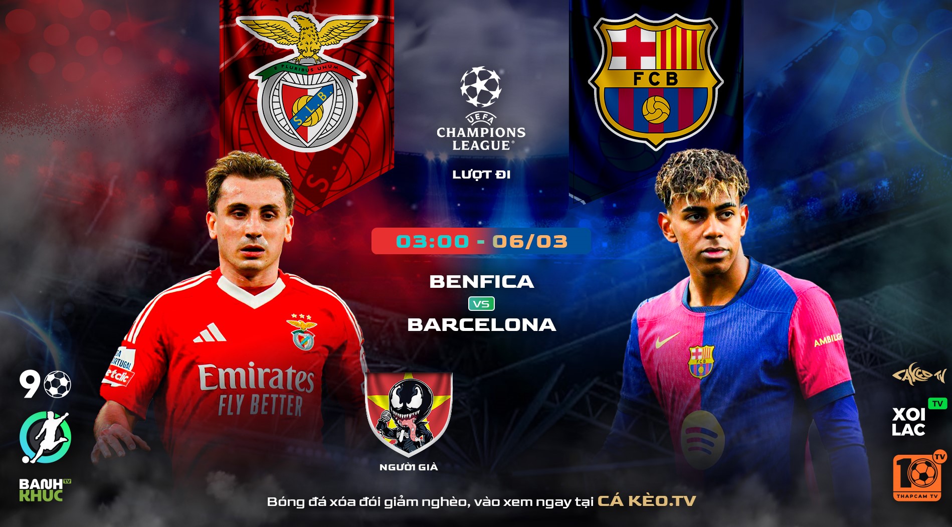 Fullmatch Benfica vs FC Barcelona | BLV Người Già | 06.03.25