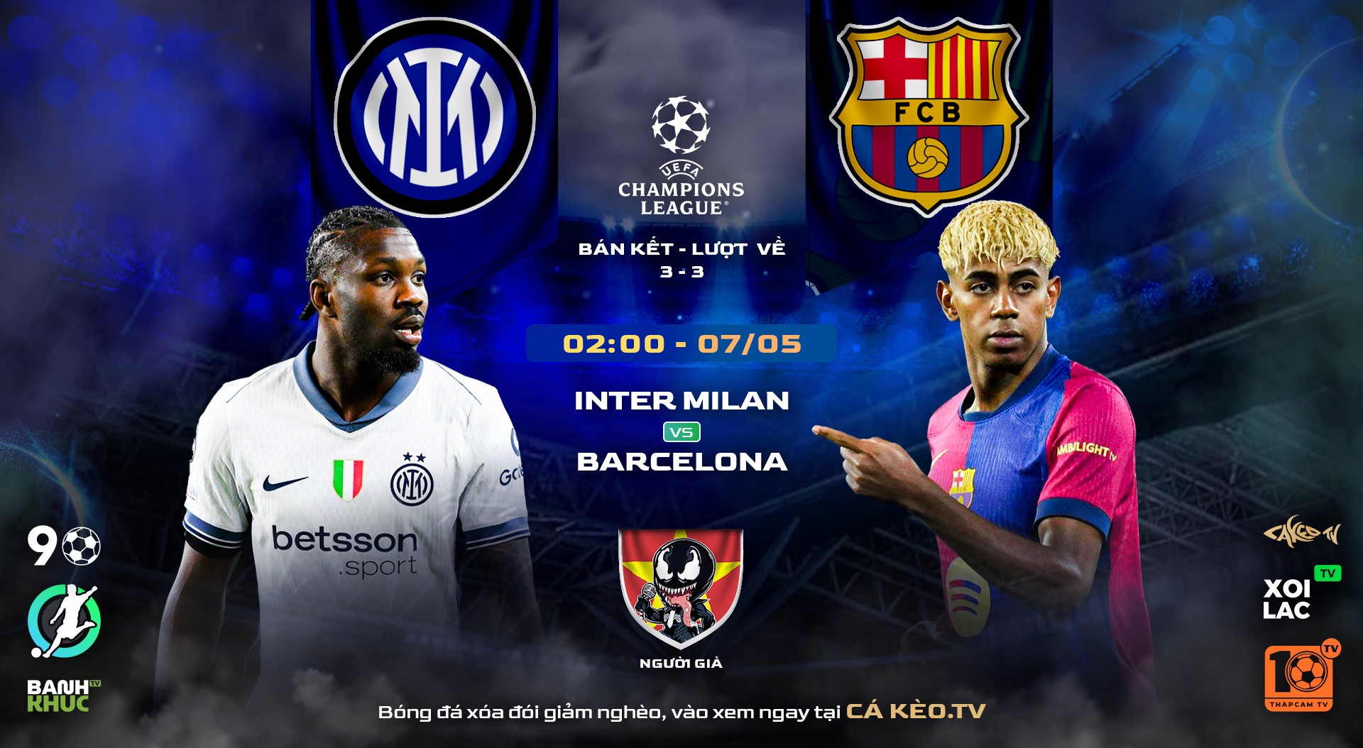 Highlights FC Barcelona vs Inter Milan | BLV Người Già | 06.05.25