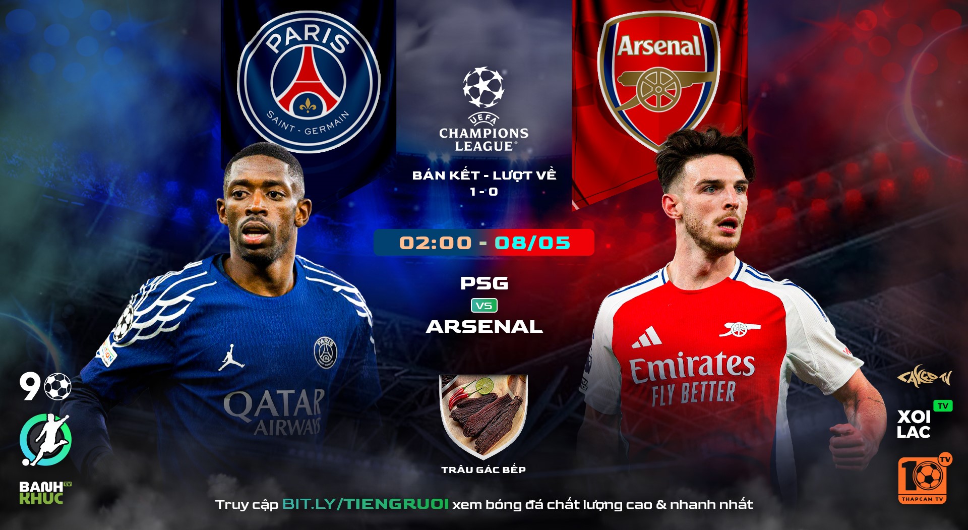Highlights Paris Saint Germain vs Arsenal | BLV Trâu Gác Bếp | 07.05.25