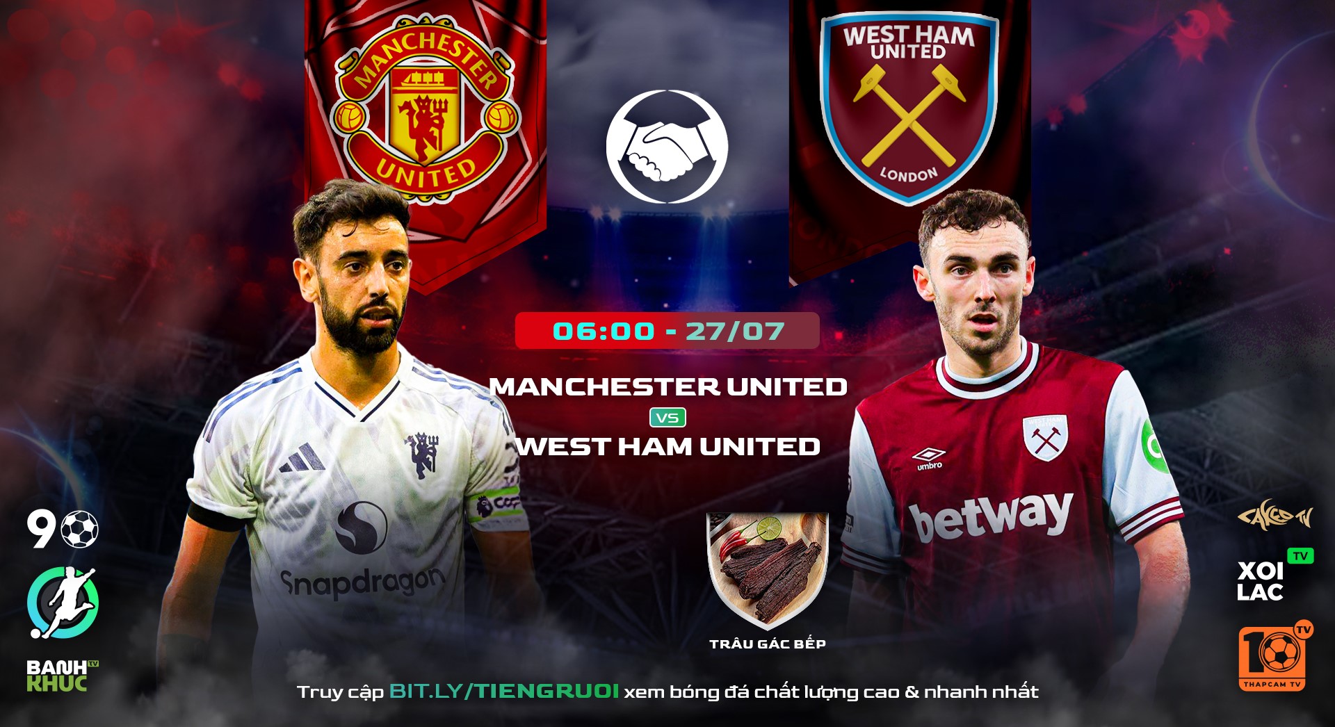 Highlights Manchester United vs West Ham | BLV Trâu Gác Bếp | 27.7.25