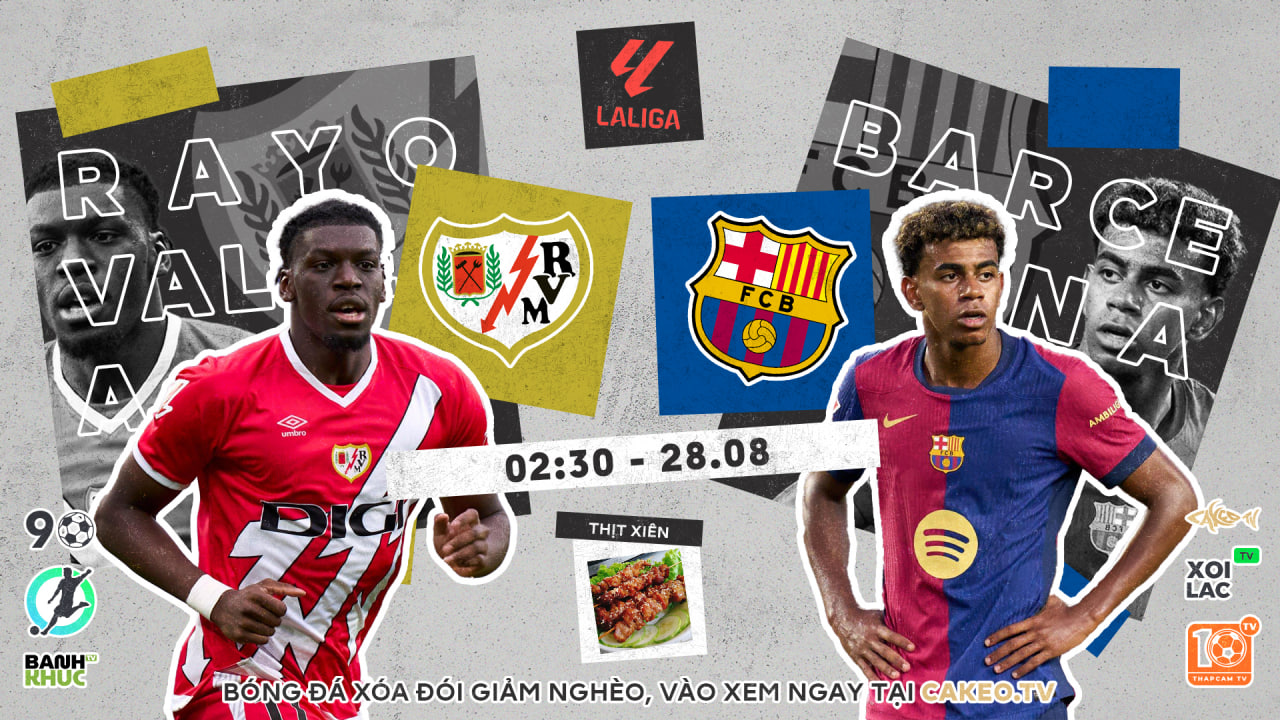 Full match Rayo Valleceno vs Barcelona | BLV Thịt Xiên | 28.08.24