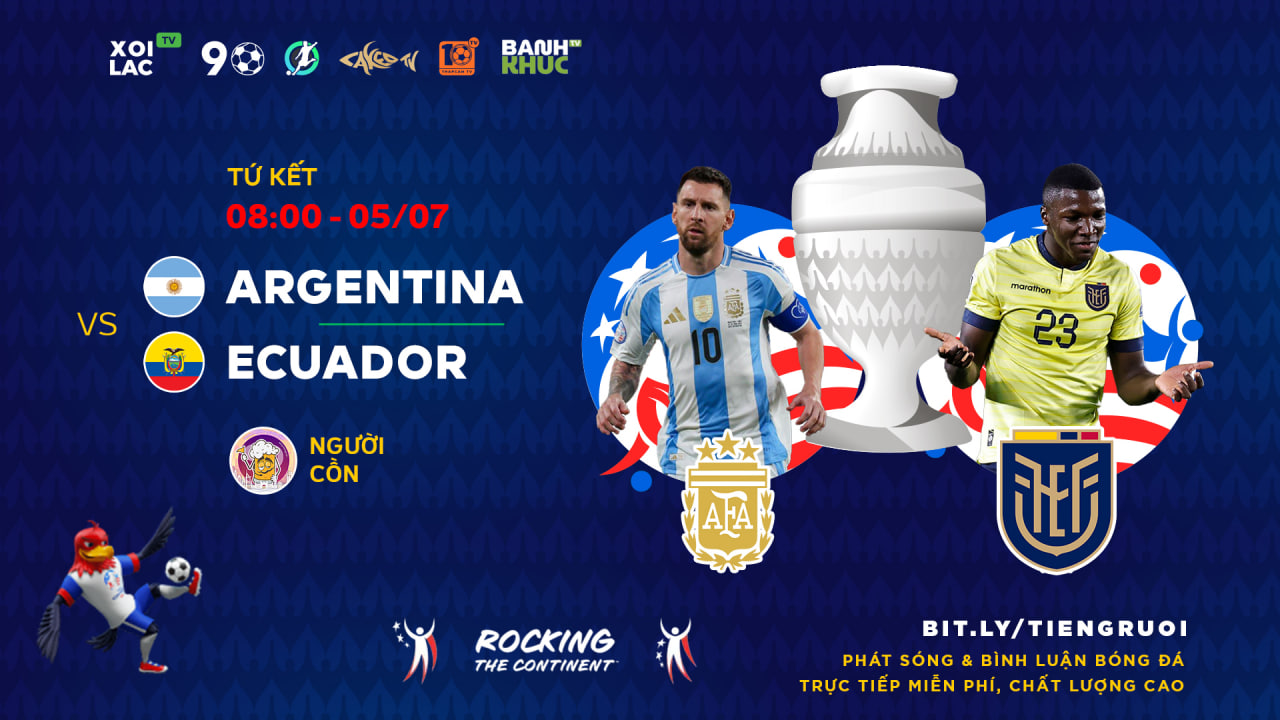 Full match Argentina vs Ecuador | BLV Người Cồn | 5.7.24