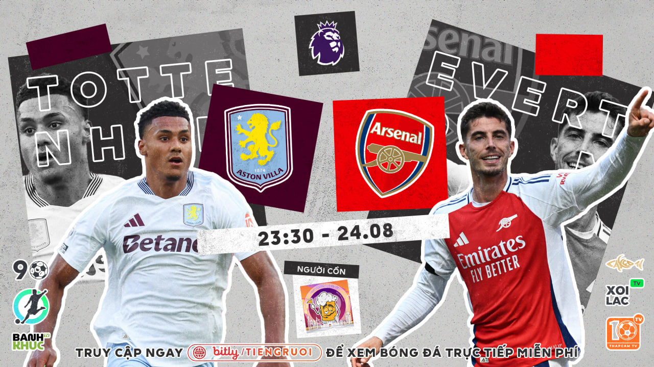 Full match Aston Villa vs Arsenal | BLV Người Cồn | 24.8.24