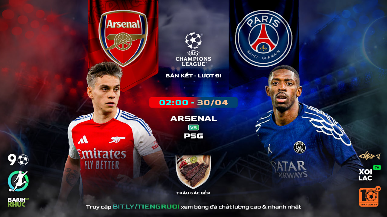 Fullmatch Arsenal vs PSG | BLV Trâu Gác Bếp | 30.04.25