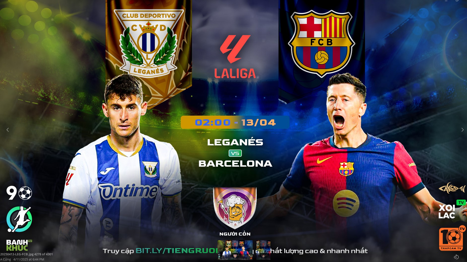 Fullmatch Leganes vs Barcelona | BLV Người Cồn | 13.4.25