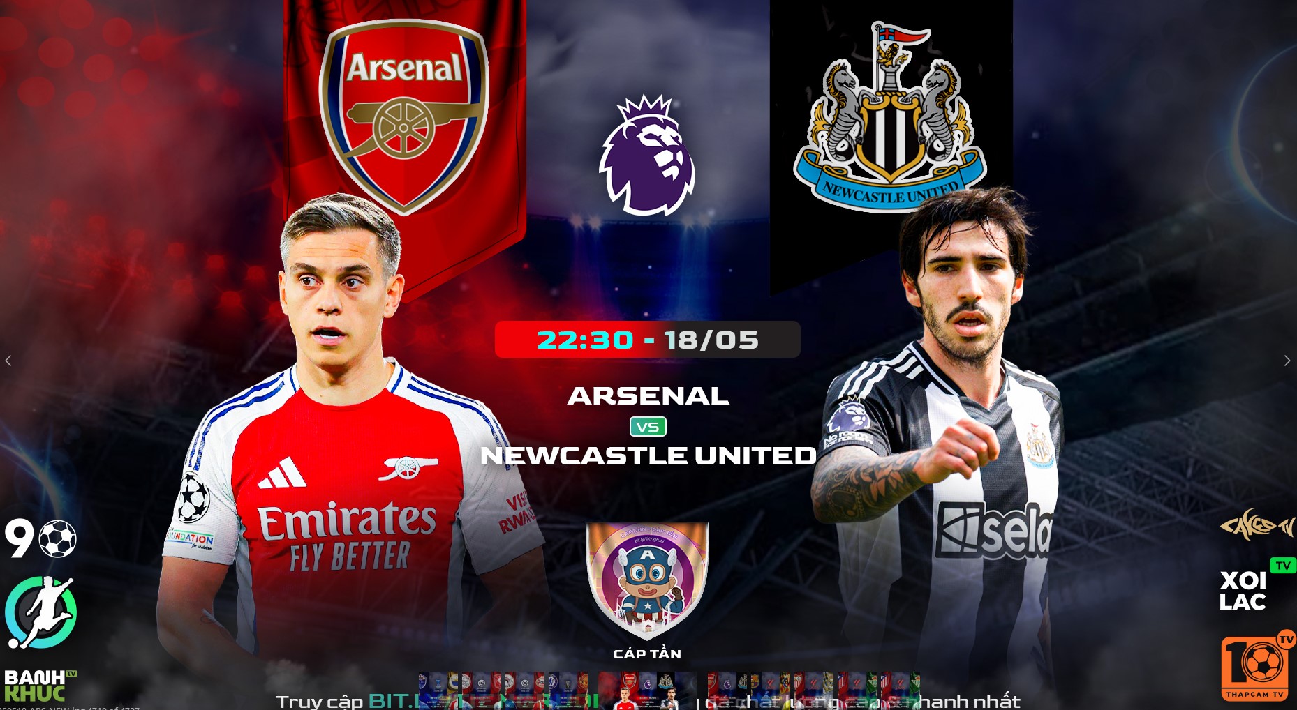 Fullmatch Arsenal vs Newcastle | BLV Cáp Tần | 19.5.25