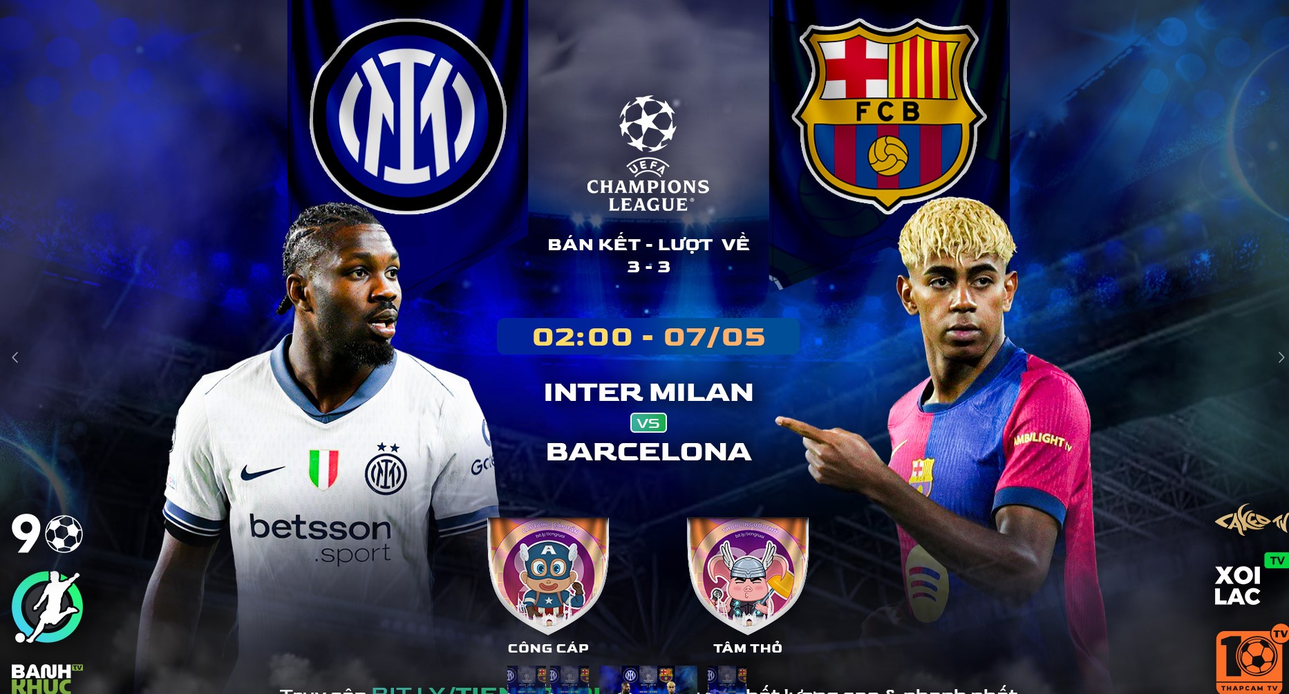 Highlights Inter Milan vs Barcelona | BLV Đại Dương Ft Thanh Tùng | 7.5.25