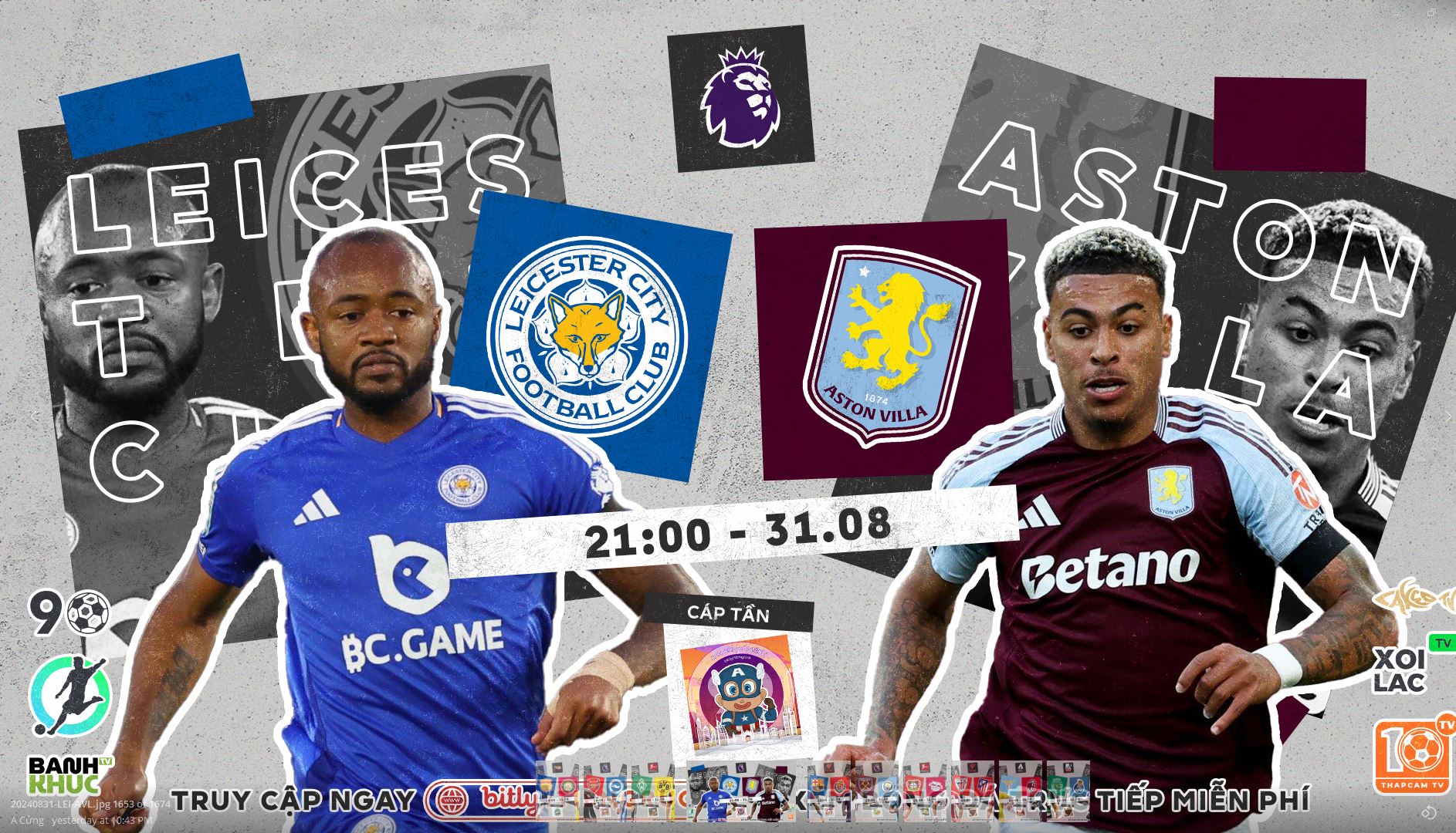 Highlights Leicester City vs Aston Villa | BLV Cáp Tần | 31.8.24