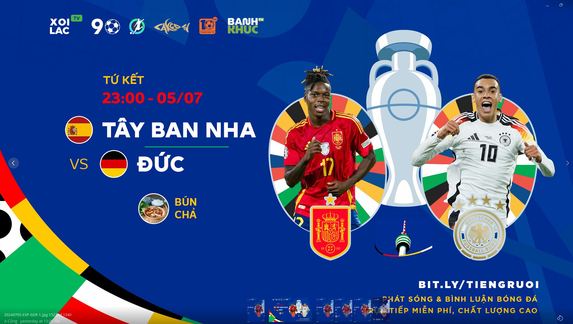 Full match Tây Ban Nha vs Đức | BLV Bún Chả | 5.7.24