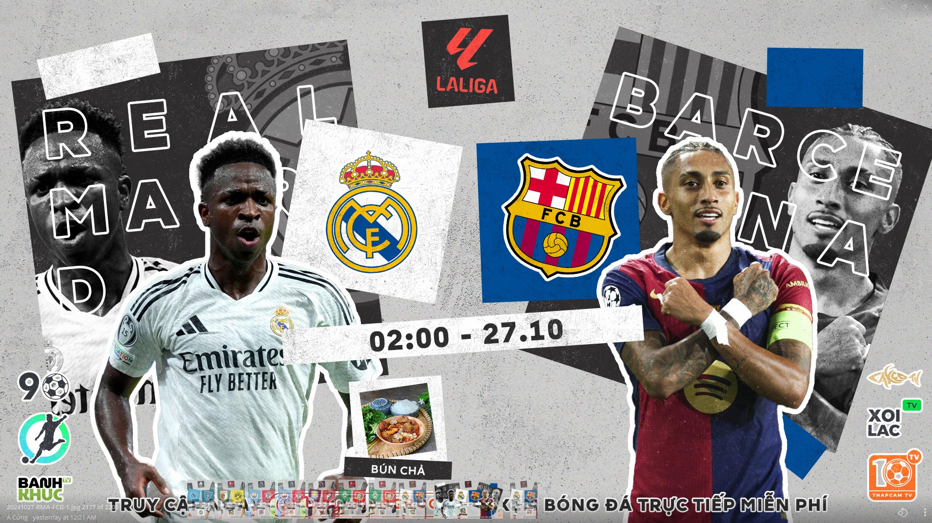 Fullmatch Real Madrid vs Barcelona | BLV Bánh Cuốn | 27.10.24