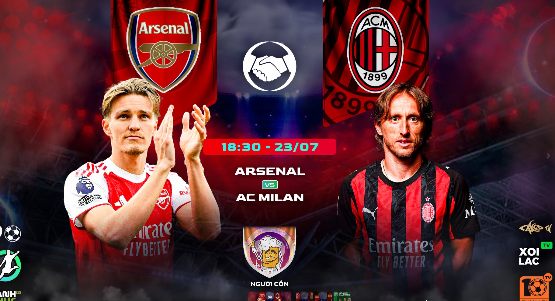 Highlights Arsenal vs AC Milan | BLV Người Cồn | 24.7.25