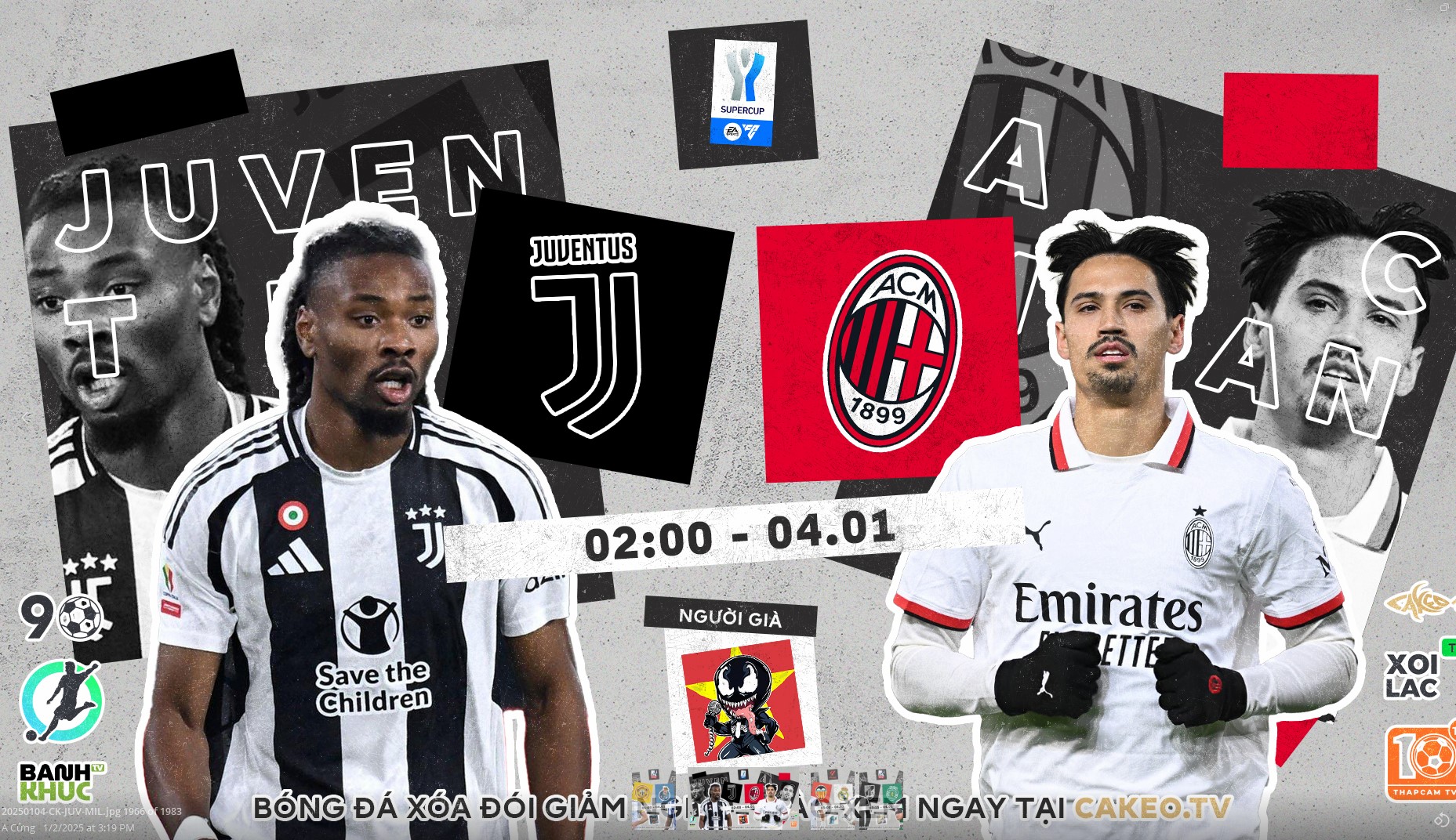 Fullmatch Juventus vs AC Milan | BLV Old Man | 4.1.25