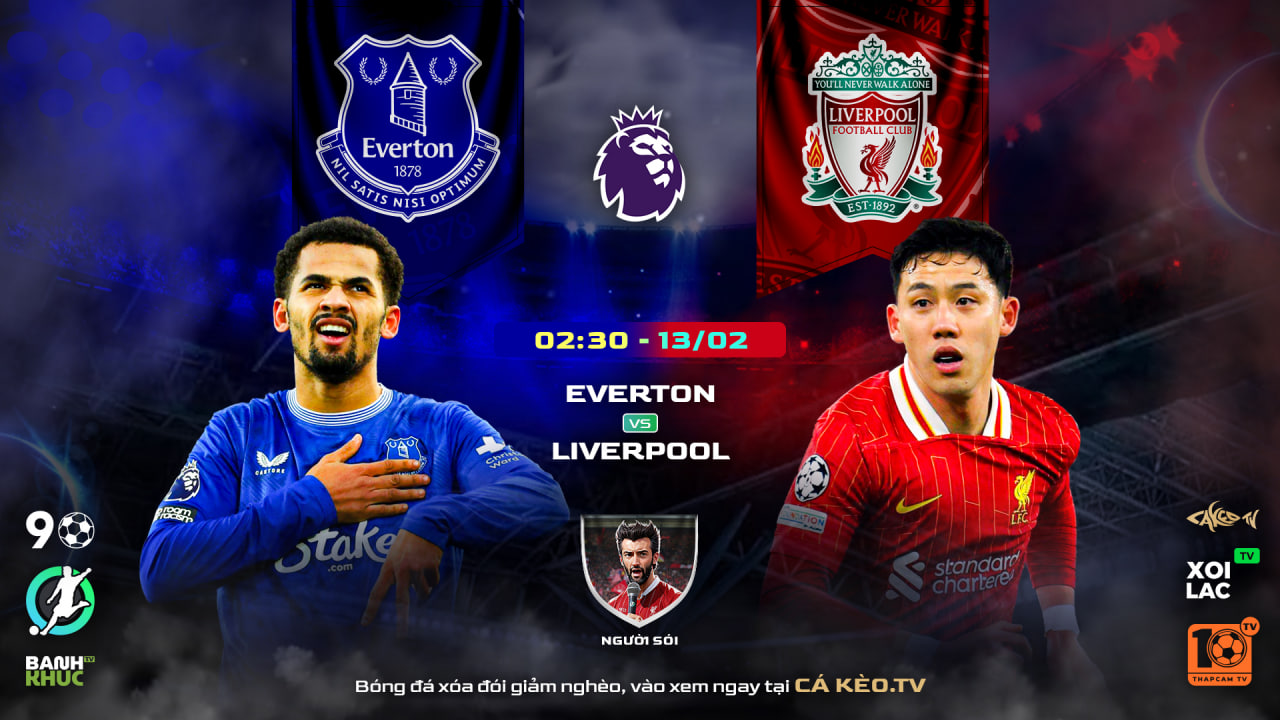 Highlights Everton vs Liverpool | BLV Người Sói | 13.02.25