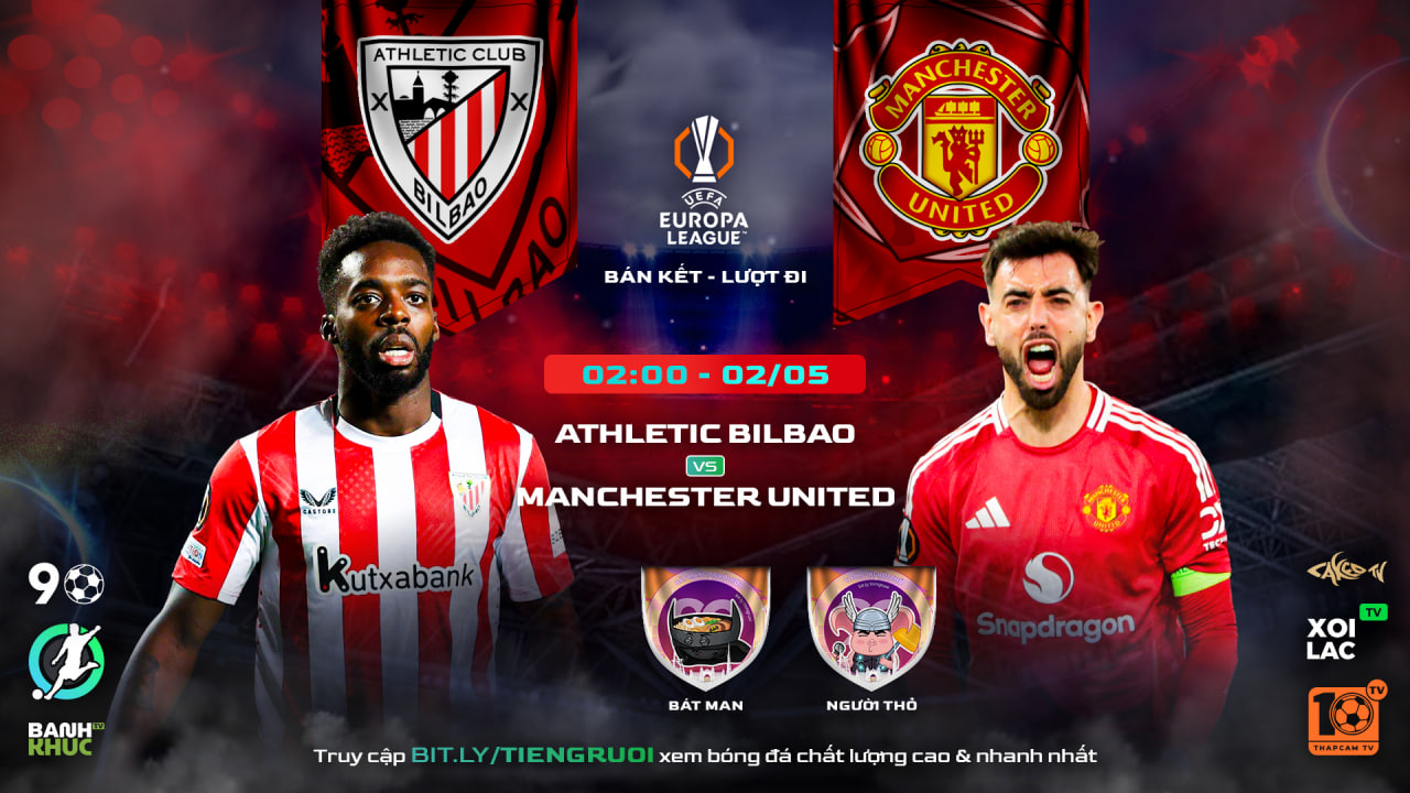 Full match Athletic Club vs Man UTD | BLV Người Rơi ft Người Thỏ | 2.5.25