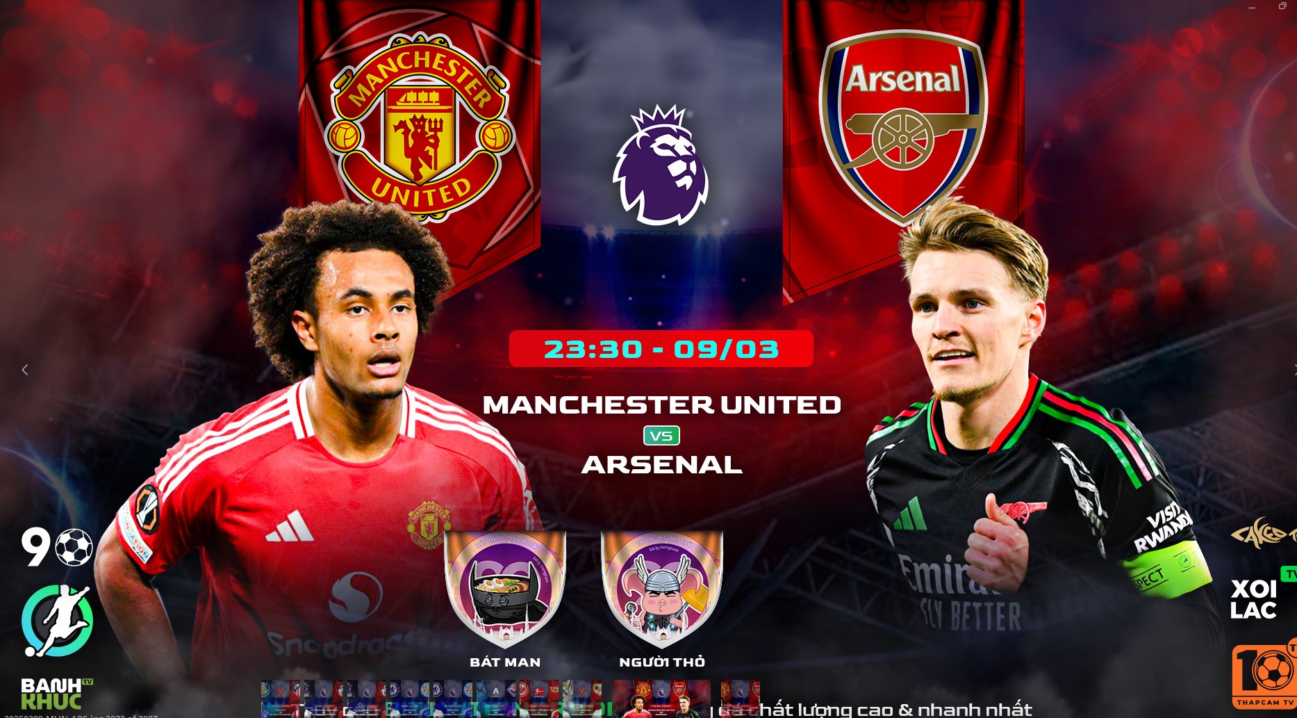 Full match Man United vs Arsenal | BLV Bat Man Ft Người Thỏ | 9.3.25