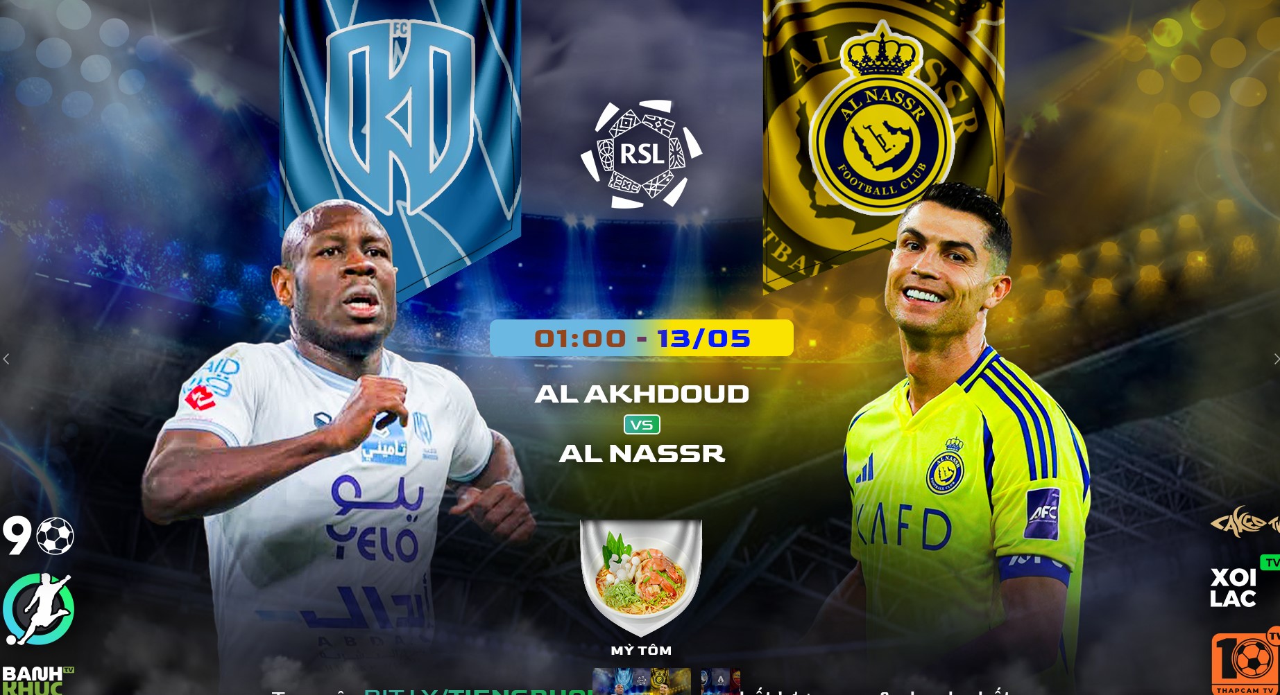 Highlights Al Akhdoud vs Al Nassr | BLV Mỳ Tôm | 13.5.25