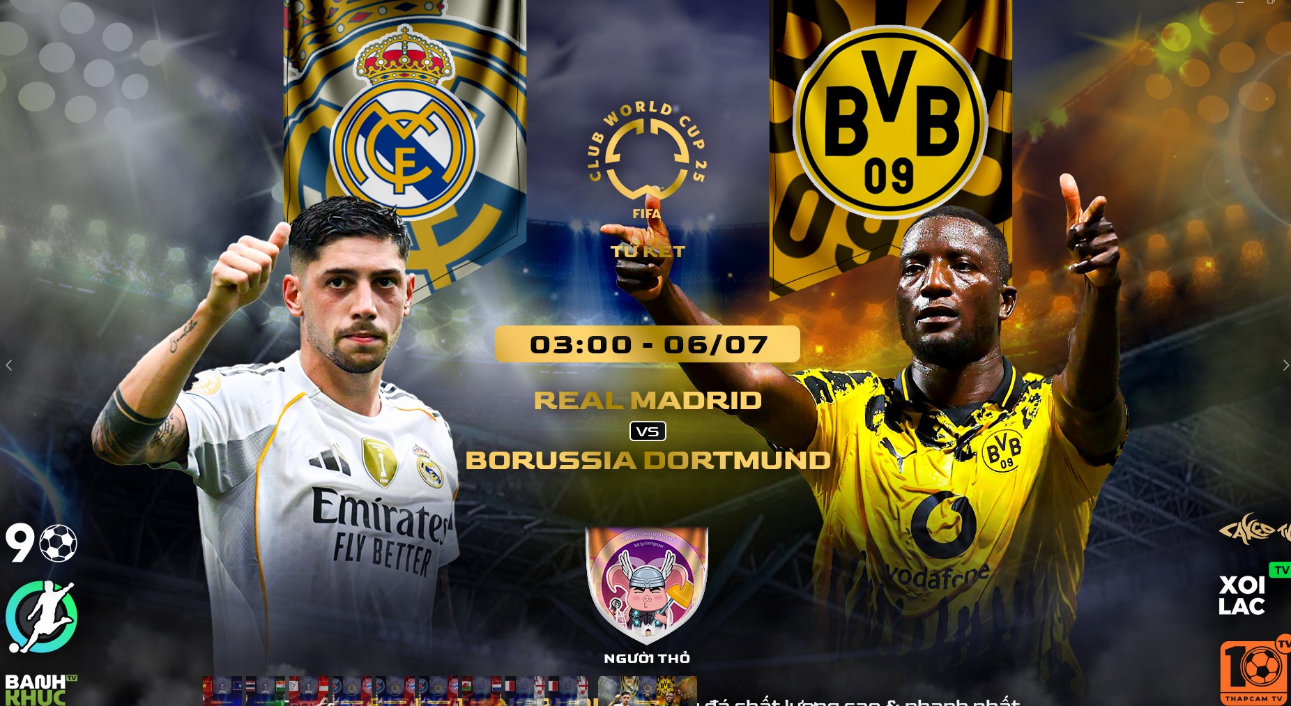 Highlights Real Madrid vs Dortmund | BLV Người Thỏ | 6.7.25