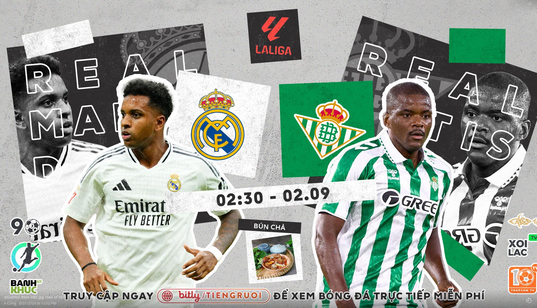 Full match Real Madrid vs Real Betis | BLV Bún Chả | 2.9.24