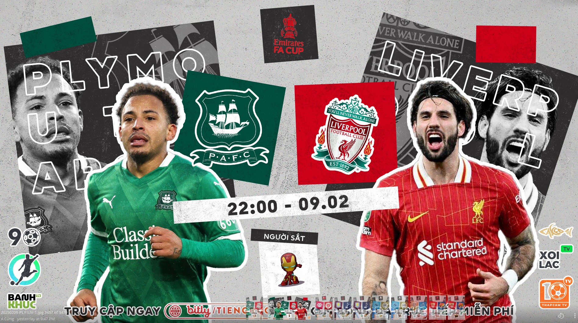 Highlights Plymouth Argyle vs Liverpool | BLV Người Sắt | 10.2.25