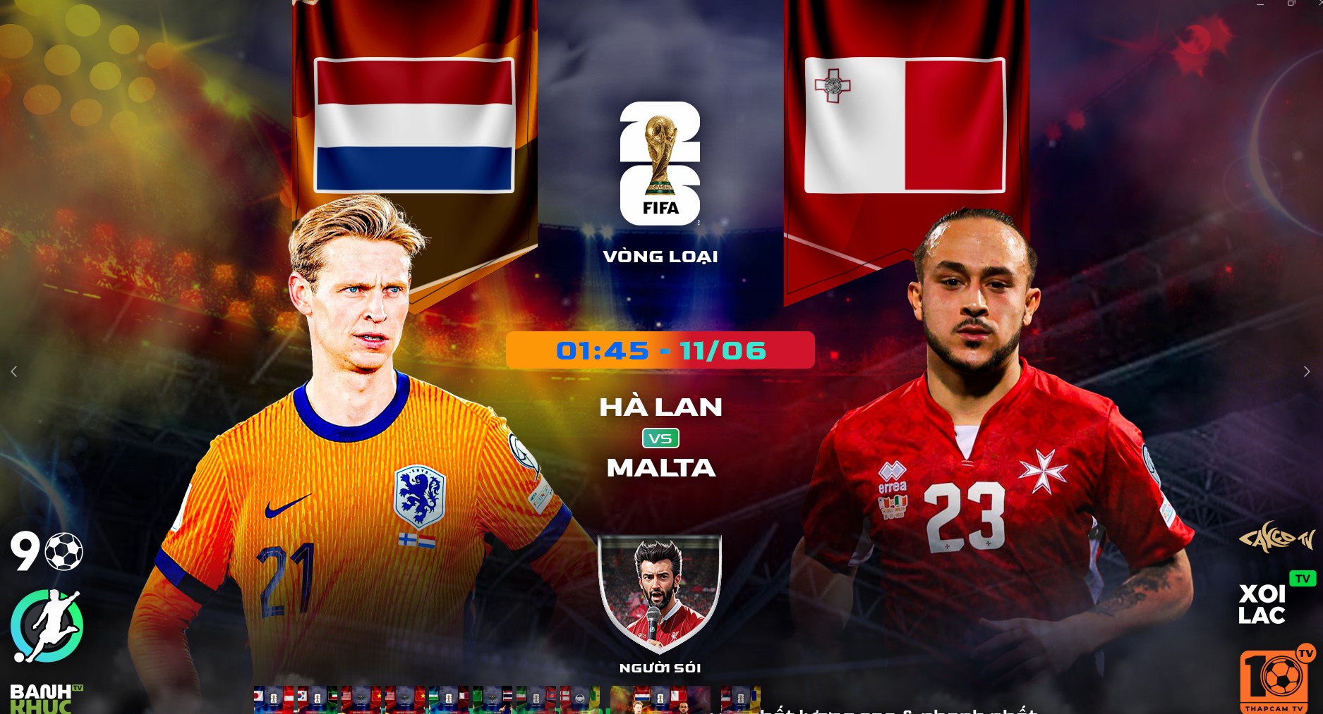 Fullmatch Hà Lan vs Malta | BLV Người Sói | 11.6.25