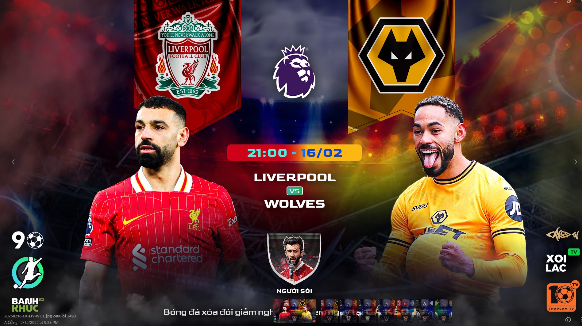 Fullmatch Liverpool vs Wolves | BLV Người Sói | 16.2.25