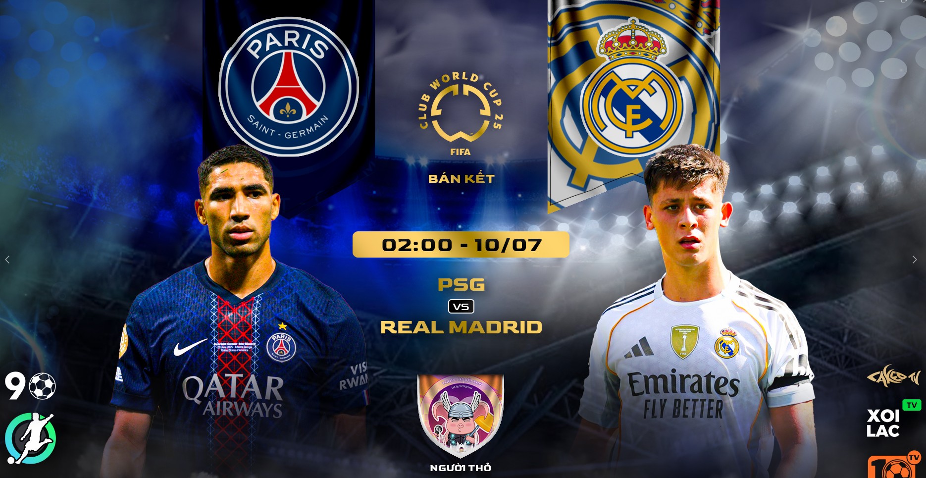 Highlights PSG vs Real Madrid | BLV Người Thỏ | 10.7.25