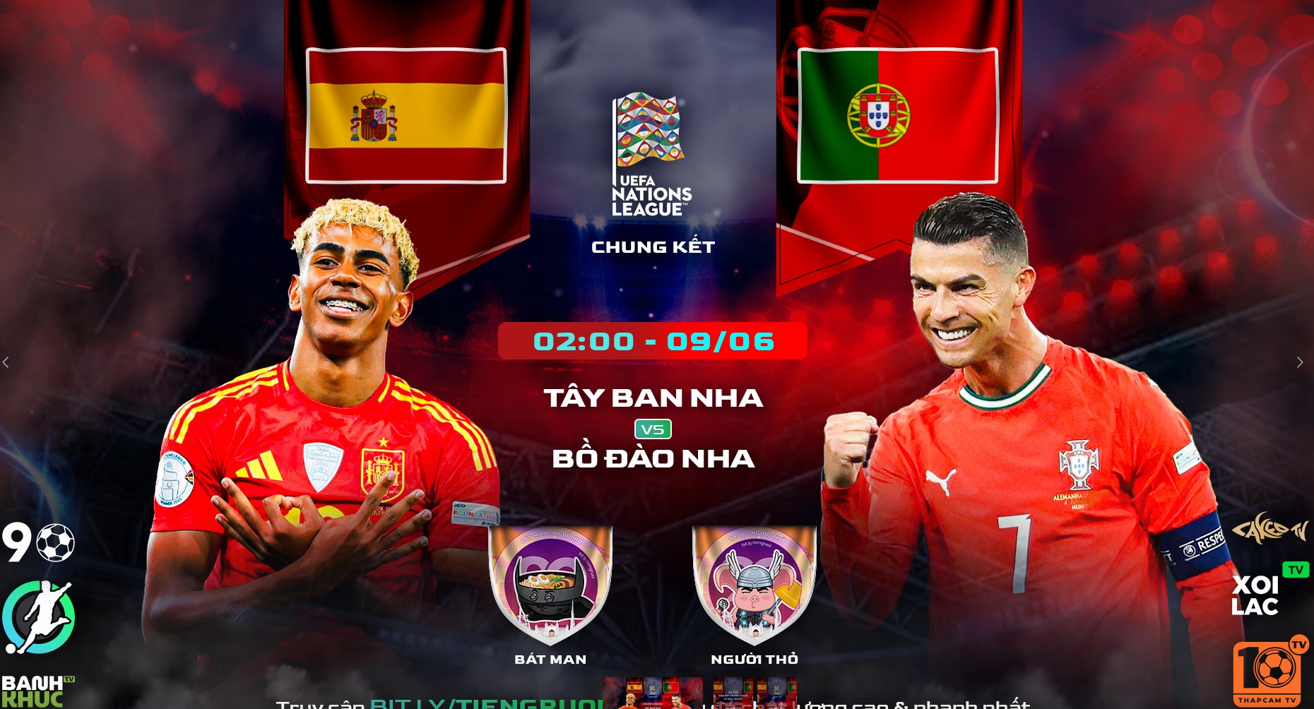 Highlights  Bồ Đào Nha vs Tây Ban Nha | BLV Bat Man Ft Người Thỏ | 9.6.25