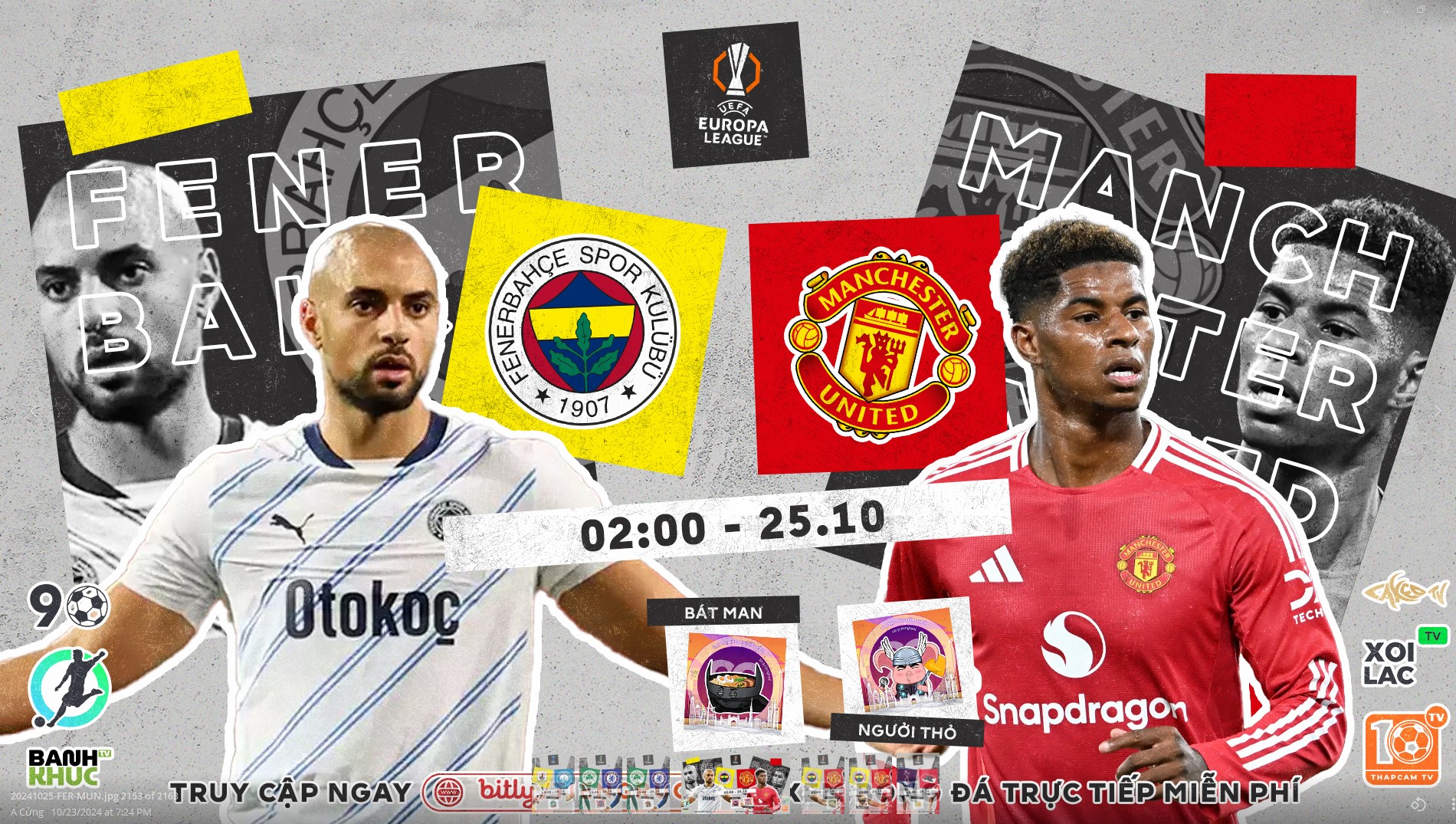 Full match Fenerbahce vs Man United | BLV Bat Man Ft Người Thỏ | 25.10.24